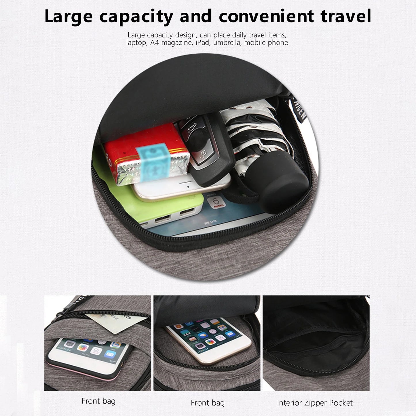 Big Holiday Deals! Cameland Waterproof Strap Bag Crossbody Backpack Men Ladies Strap Backpack Hiking Backpack Multipurpose Messenger Chest Bag Gifts for Family on Clearance
