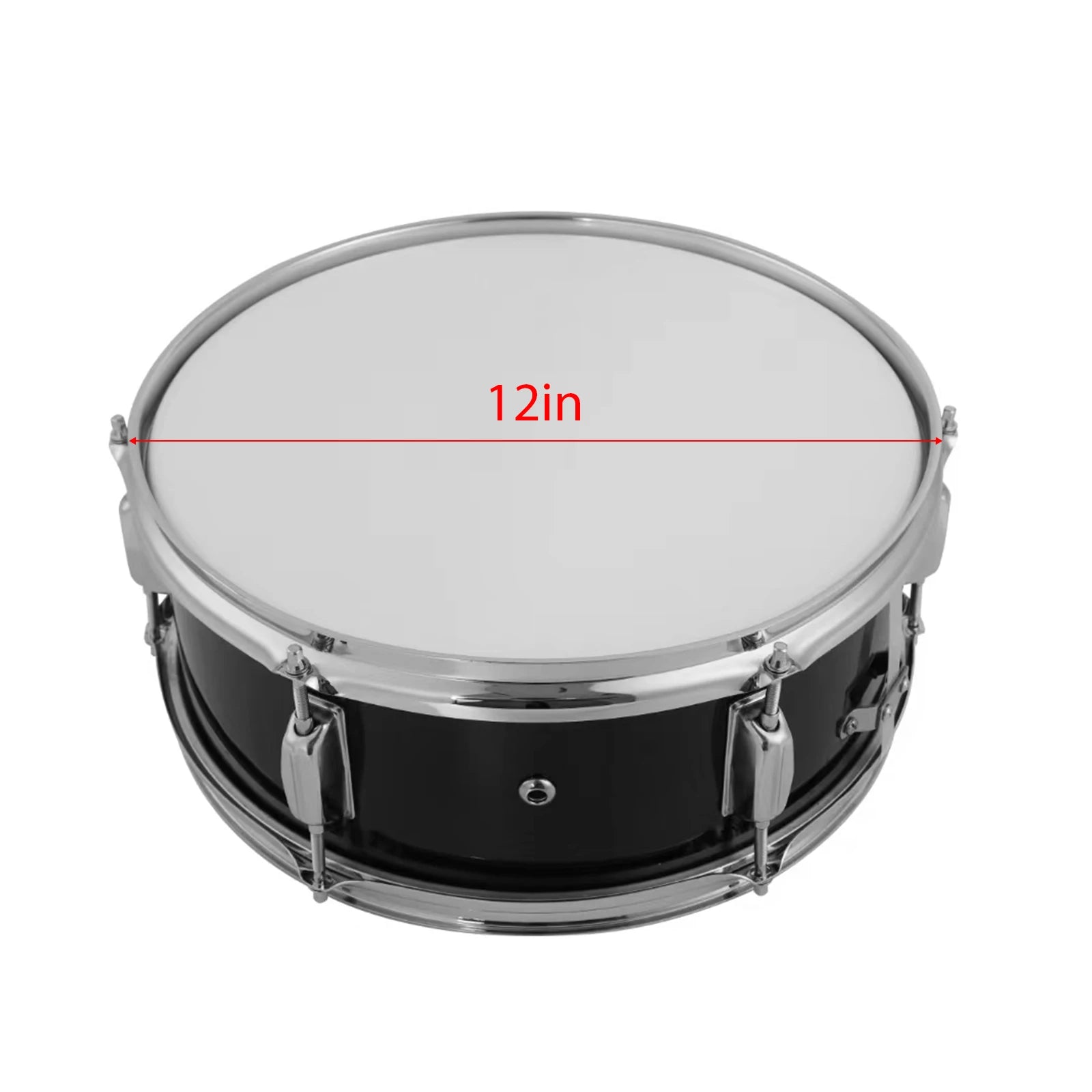12Inch Snare Drum Portable Snare Drum Set with Drumsticks Shoulder Strap Drum Key Percussion Instrument for Students Beginners