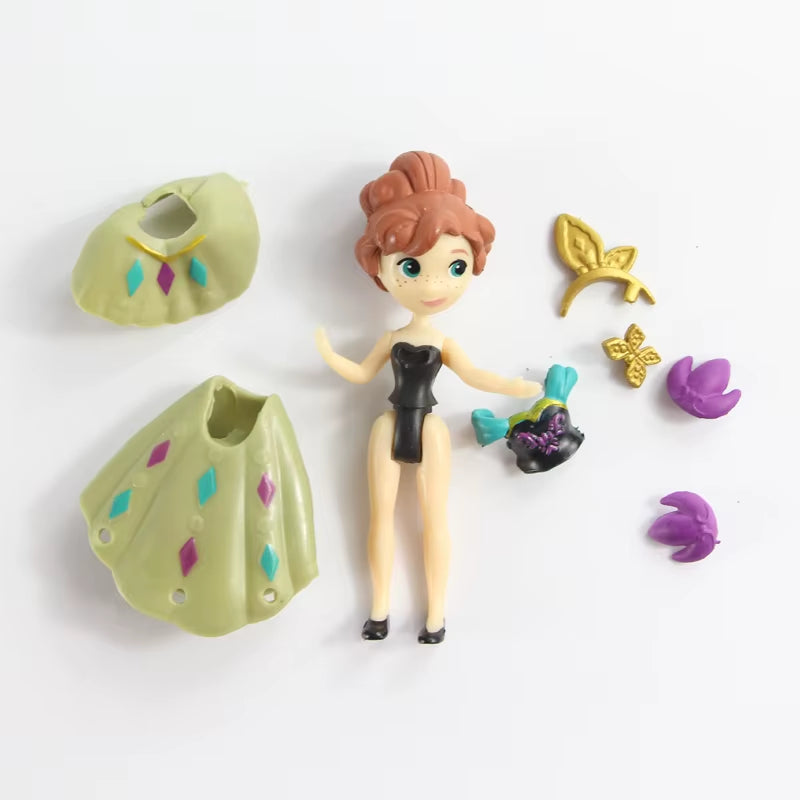 5Pcs/Set Frozen Cute Assembly Elsa Anna Olaf Sven Kristoff Action Figure Toys Cake Decoration