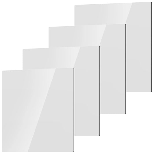 4 Pcs Full Length Acrylic Mirror Set Self Adhesive Acrylic Mirror DIY Flexible Mirror Stickers for Living Room Bathroom Decor